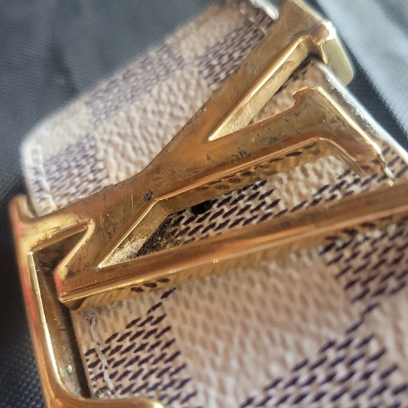 Louis Vuitton Checkered White and Gold Belt - Picture 8 of 8